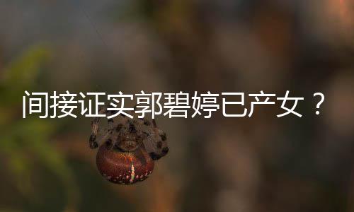 蛋婷已产女出现红鸡证实爸爸郭碧郭间接晒照
